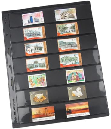 Chaoyilian Álbum de Sellos,Sello de Colección de Álbumes,Álbum De Sellos Páginas,Páginas de Sellos para Álbum de Sellos,Interior de Hojas Sueltas para Sellos Postales,para Coleccionar Sellos