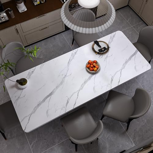 JSEVEM 60CM×5M Extra Breit Weiße Grau Marmor Tapete Selbstklebend Weiß Graue Möbel Klebefolie Steinoptik Wandtapete Selbstklebende Marmoroptik Wohnzimmer Wasserfeste folie Wandpapier für Badezimer