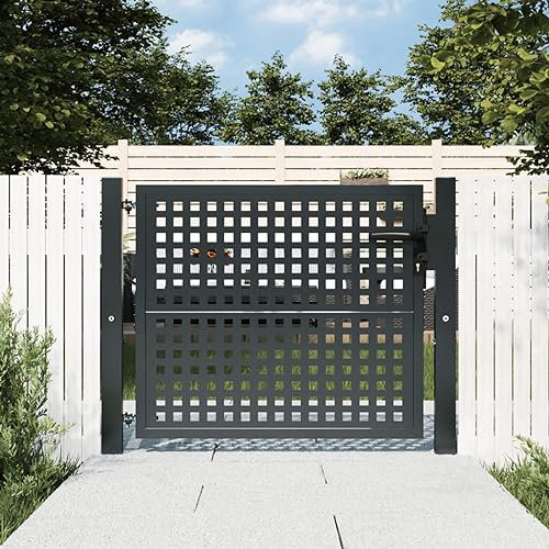 Tidyard Garden gate anthracite 105x125 cm steel Model154559