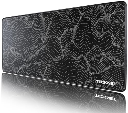 TECKNET Gaming Mouse Pad 900x400x3 mm, Large Mouse Mat, XL Waterproof Desk Pad, Long Computer Mat, Improved Precision And Speed, Non-Slip Rubber Base for Stable Grip On Smooth Surfaces