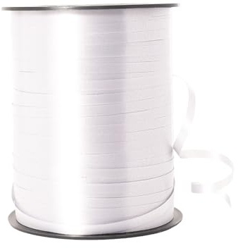 Cinta blanca de 500 yardas para globos, cinta rizadora blanca de 5 mm para envolver regalos, cuerda de globos blancos para manualidades, cumpleaños, decoraciones de fiesta de Navidad