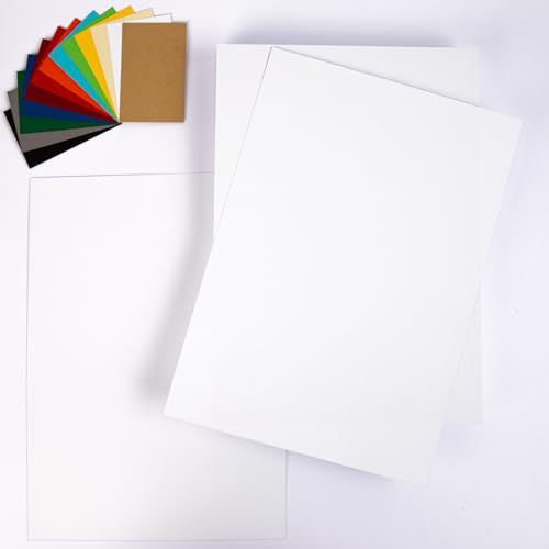 PresentFill® Tonkarton A4 Diamant Weiß | 50 Blatt | 210g/m² | Bastelkarton aus 100% Recycling Kraftkarton | Made in Germany | Farbkarton | Bastelpappe zum basteln | bemalen | zeichnen