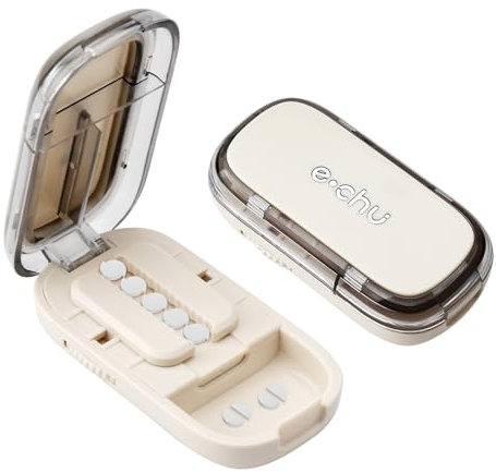 DAWRIS Pill Cutter for Small and Large Pills Tablet Cutter Cutting & Storage 2 in 1 Portable Pill Splitter Tablet Splitter for Multiple Pills Dispenser for Elderly Child Travel Pet