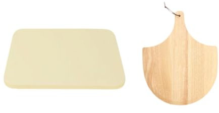 YWJLQH Rectangle Pizza Stone Set Oven Stone with Pizza Peel for Grill Bread Kitchen