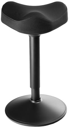 Spacetronik Bürohocker Ergonomisch, Stehhocker Höhenverstellbar 58–82 cm | 360° Drehfunktion, Ergonomischer Hocker mit Anti-Rutsch Sockel, Aktiv Sitzhocker für Homeoffice & Büro