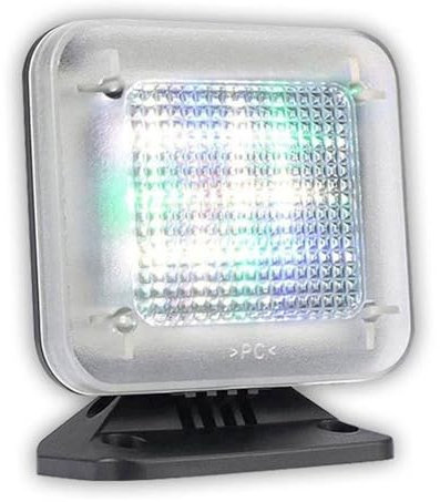 LED-lampa Fake TV-simulatorlampa, LED-TV-ljussimulator med 4 lägen, LED-TV-ljus brottsförebyggande enhet med timer och skymningssensor, hemlarm inbrott