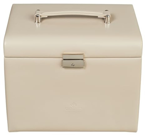 Windrose Schmuckkoffer mit integrierter Schmucktasche merino moda/beige