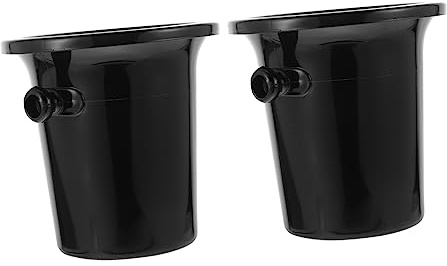Sosoport Cubos De Cata De Vinos Negros 2 Piezas, Plástico PP Resistente, Escupideras Embudo Antisalpicaduras, para Eventos De Vino y Cubo De Hielo Multifuncional