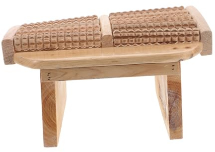 WOONEKY Tritthocker Für Bad Und Sauna Fußhocker Aus Holz Rutschfester Duschsitz Multifunktionaler Badezimmerhocker Bequemer Fußstütze Für Toilette Und Dusche
