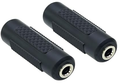 SEYUGOPTI 3.5 mm Female to Female Coupler Adapter, Female to Female Stereo Connector for Audio Cable for Earphone Headset Smartphone Laptop Tablets, 2pack