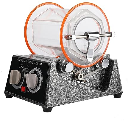 Mreryyse Poliermaschinen Poliertrommel Kugelmühle Rotationspolierer Poliermaschine mit Timer, Rotary Tumbler Poliertrommel für Schmuck Hardware Polieren 220V 3KG