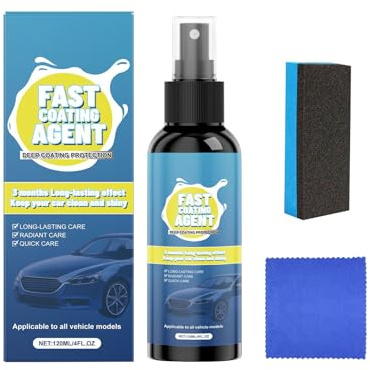 Spray Rivestimento Auto, 120 ml Forniture Multifunzionali per Detailing Automobilistico, Spray Rivestimento Ceramico Per Auto, Per Dettagliatura Lucidatura Pulitura Esterno Parabrezza Fari Carenatura