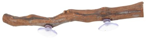 SHINEOFI Bartagamen Holzständer mit Kletterzweig Saugnapf Reptilienzubehör für Terrarien Dekoratives Kletterspielzeug für Eidechsen Geckos Chamäleons