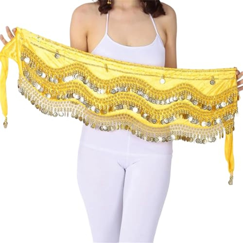 Cadena de cintura de lentejuelas para mujer, talla grande, para bufanda de cadera oriental y monedas de danza del vientre árabe, accesorios