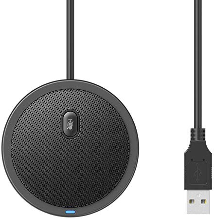 Aumotop Micrófono de Condensador Omnidireccional USB UM02 para Reuniones de Negocios, Plug and Play para Videojuegos, Chat Voz en Computadora