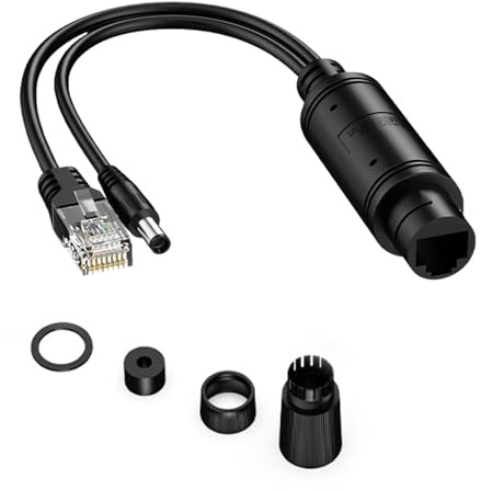 Starker Gigabit Splitter 48 V auf 12 V elektrischer Hochleistungs Stromkonverter für Sicherheitssysteme CCTV Kamera Poet Link