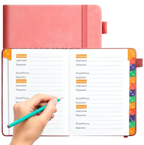 Passwort-Logbuch-Keeper, Passwort-Adressbuch | Internet-Computer-Passwortverwaltungsbuch mit alphabetischen Tabs,Taschen-Adressprotokoll-Passwort-Notizbuch für sensible Daten, Website-Anmeldungen und