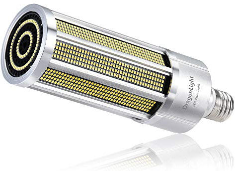 DragonLight Ampoule LED de maïs super lumineuse 200W sans ventilateur (équivalent à 1200W) – Grande base E40 de qualité commerciale – Lumière du jour 5000K, 27000lumens pour éclairage de haute baie