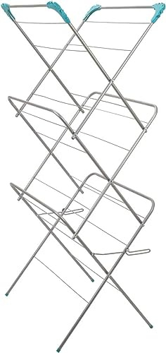 OptiProducts Alloy Steel Clothes Airer Dryer Laundry Drying Washing Line Horse Indoor outdoor Towel Rack