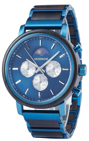 woodwear Holzarmbanduhr Herrenuhr Unisex Lichtblick Nachtschwärmer