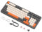 FREEWOLF K8 Clavier de Jeu Mécanique Sans Fil à échange à Chaud, Clavier Filaire Rétroéclairé RGB, Commutateur Rouge, Bluetooth/2,4 GHz/USB-C Tri Mode avec batterie 4000 mAh pour Mac/Win – Gris/Orange