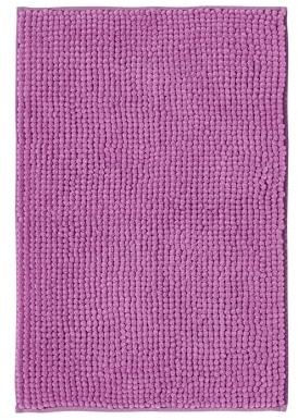 Decomira Badmatta halkfri av mjuk Chenille | Superabsorberande och maskintvättbar | Kan kombineras som badmatta set | För badrum, dusch, badkar eller som wc matta | Lila - 50x80 cm