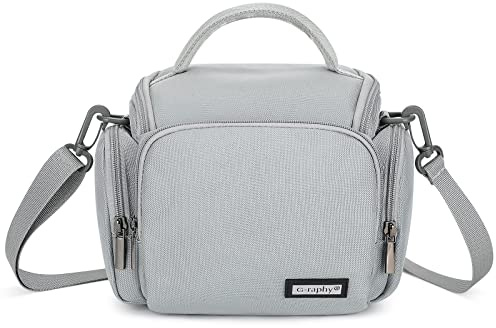UBORSE Camera Bag DSLR SLR Camera Case Waterproof Portable Anti-Shock Digital Camera Crossbody Bag Compatible Protector for DSLR SLR Camera Lens Accessories