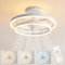 Baerolc Ventilatore a Soffitto con Lampada 50CM Ultra-Silenzioso 6 Velocità Regolabile Fan Plafoniera con Telecomando Ventilatore da soffitto per Soggiorno Camera da Letto Sala da Pranzo Cucina
