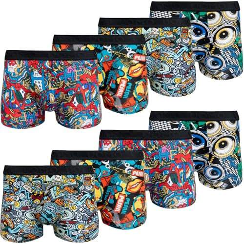 Pesail Jungen Boxershorts 5 oder 10 Pack, Modal-Baumwolle Mischung, Größen 110-176, Bequeme Unterhosen für Kinder, Retroshorts ohne kratzenden Zettel 146-152 5er Pack3