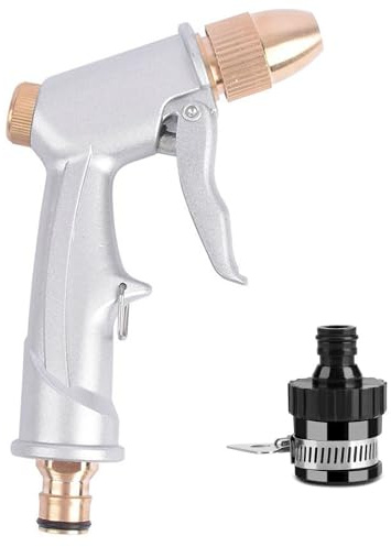 SingPai Garten Handbrause, Metall Hochdruck Gartenbrause/Garten-Spritzpistolen,Hochwertig Verstellbarer Wasserdurchfluss Robust und Leistungsstark für Garten Bewässerung, Autowaschanlagen Einfacher