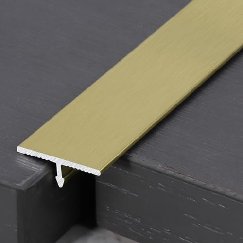 3 Pièces Jonction Plan de Travail, Baguette Sol Stratifié, Bande de Transition le Sol, Barre en T Aluminium, Barre de Seuil Aluminium pour Profile de Finition Carrelage, Joints de Sol(Bronze,Width 10M