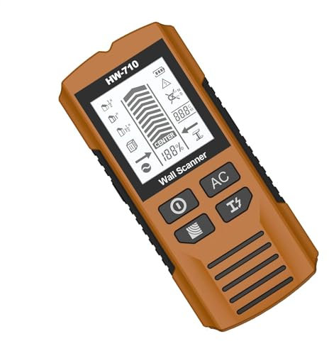 Handheld Metal Detector Wand, Portable LCD Display Audio Scanner, High-Sensitivity Stud Finder Tool, Size 5.91x2.64x1.18in, Ideal for Security, Concrete, and Construction