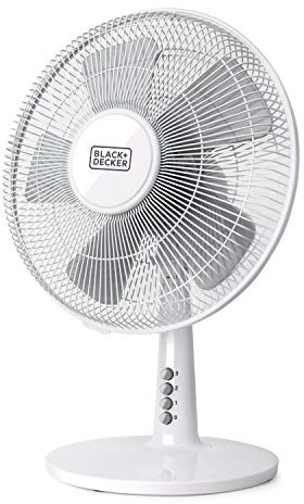 BLACK+DECKER BXEFD40E Ventilatore da Tavolo, 40 W, Plastica, Bianco