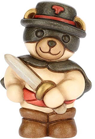 THUN - Teddy Thorro - Soprammobile da Collezione - Linea Supereroi - Formato Piccolo - Ceramica - 5 x 4 x 7,2 h cm