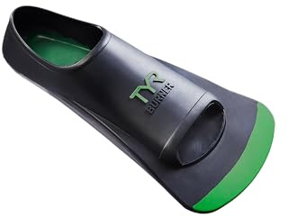 TYR unisex adult Burner Fins 2.0 Footwear, Black/Green, X-Small US
