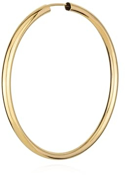NKlaus Creolen 333 Gelbgold 8 Karat rund 50mm Rohrstärke 2,4mm 1 Stück | Als Geschenk für Sie und Ihn geeignet