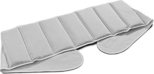 Kirschkernkissen. Gürtel mit Klettverschluss - ca. 135cm - 7-Kammer - Wärmekissen Rücken Wärmegürtel XXL Körnerkissen - schneeweiß