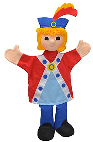 Handpuppe Märchenfigur Prinz 29 cm, Ideal für Puppentheatre und Rollenspiele, für Kinder Baby Jungen Mädchen