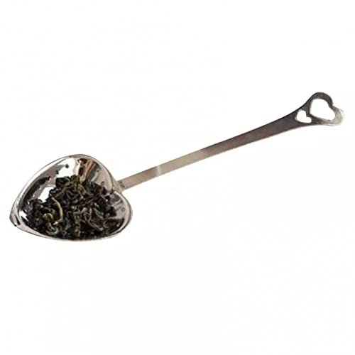 WSLWJH Filtre À Thé Forme De Coeur En Acier Inoxydable Infuseur À Thé Cuillère Passoire Théières Plus Raides Filtre Diffuseur Poignée Boule De Thé