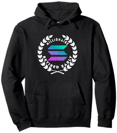 Solana Crypto Millionaire Sol Ventilateur rétro avec logo Sweat à Capuche