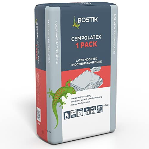 Bostik Cempolatex 1 Pack 20kg - Latex Modified Self - Levelling Compound - Protein-Free & Flexible - Fast-Setting Floor Smoother - Ideal for Underfloor Heating