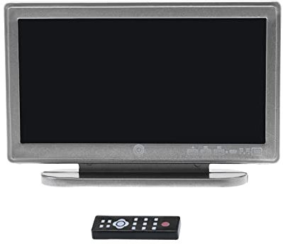 ECSiNG Dollhouse Miniature TV 1:12 Scale Plastic Mini Television Simulation TV with Remote Control Mini Furniture Model Dollhouse Decoration Accessories