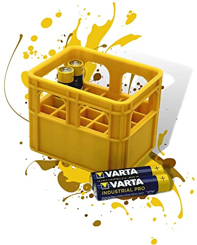 Caja de pilas para cerveza, caja de pilas, caja de batería, minicaja para guardar pilas AA, AAA, 9 V, caja vacía, impresión 3D (AAA, amarillo)
