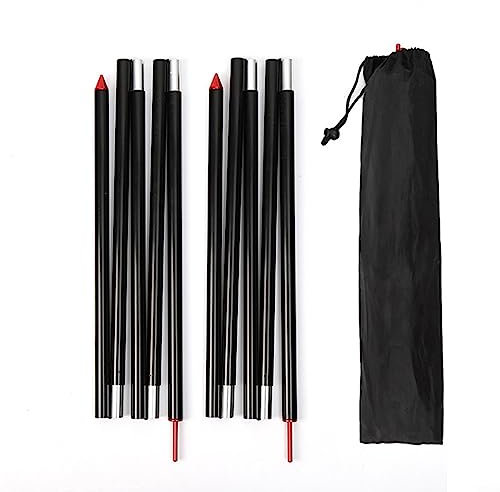 Tent Tarp Poles, 2.1m Telescopic Adjustable Aluminium Camping Awning Poles Tent Accessories for Headroom Canopy Porch Sun Shade Sail
