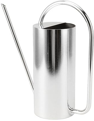 Edelstahl-Gießkanne 1,5 Liter, Lange Tülle für Präzises Gießen, Rostfreie Gießkanne für Zimmerpflanzen, Garten, Balkon, Innen- und Außenbereich (Silber)