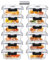ERUIV Meal Prep Set 12 piezas 320 ml Contenedores, Recipientes de Cristal Para Alimentos, Storage Recipiente Fiambreras Reutilizables Aptas Para Microondas Sin BPA, Food Container (Cuadrado)