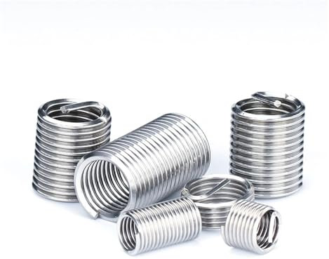 Befestigungs-Gewindeeinsatz-Set, Edelstahl-Reparatur-Werkzeug-Einsatz-Set, Spiraldraht-Schraube, M2, M2,5, M3, M4, M5, M6, Gewindewerkzeuge (Size : M2.5X0.45x1.5D 10pcs)