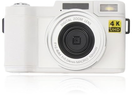 Appareil Photo Numérique Intelligent 4K HD, Zoom 16X, Mise au Point Automatique avec écran Rabattable à 180 Degrés de 3 Pouces, Support de Caméra Vlogging Portable Anti-secousse,