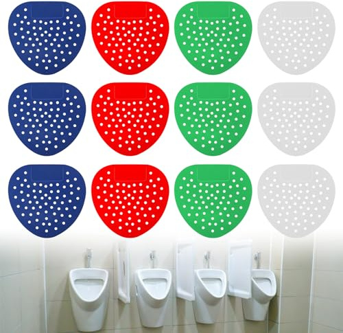 12 Piezas Filtros de Urinario Pantalla Urinario Alfombrillas de Urinario Perfumada Desodorante de Urinario Rejilla de Urinarios Urinario Ambientador para Todos los Lugares Comerciales y Apartamentos