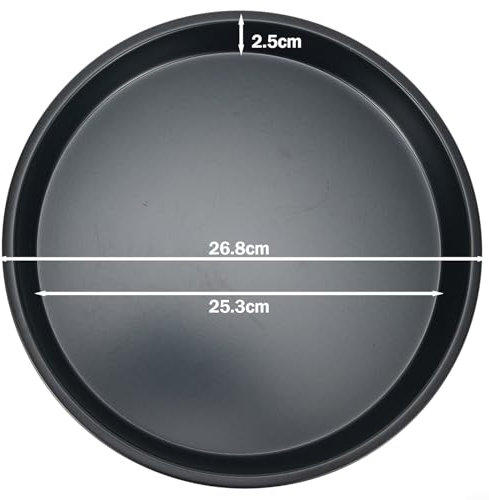 Gettimore Padella rotonda per forno a microonde, design antiaderente, adatta per pizza, pancetta e altro ancora (E), 1223659239